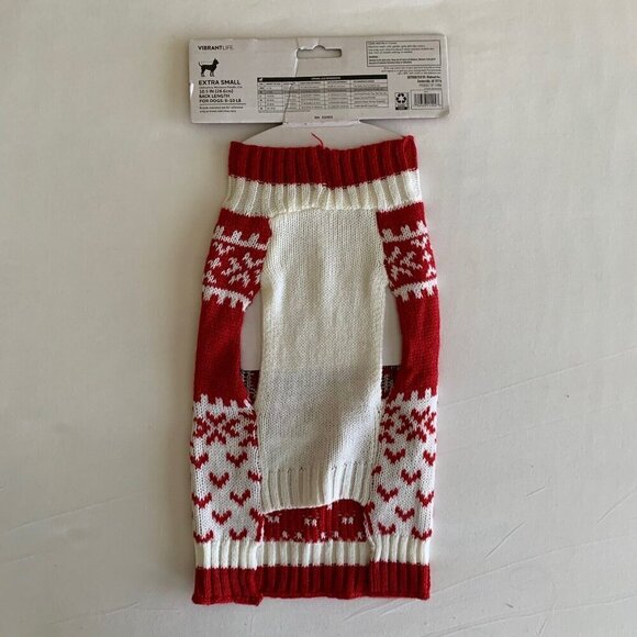 Vibrant Life Holiday Merry Bright Snowflakes Dog/Cat Sweater XS New - Picture 4 of 7